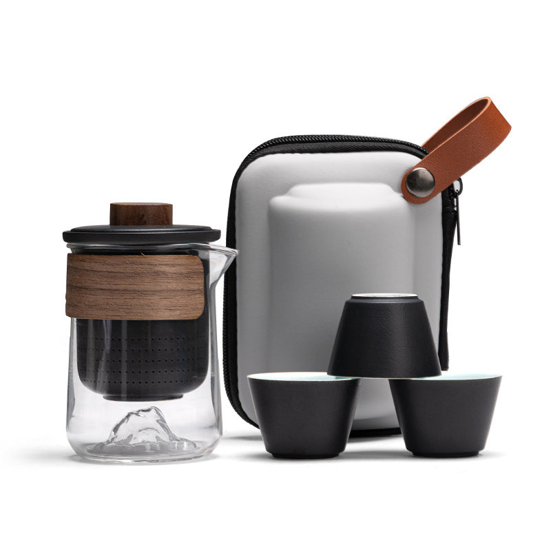 Velora Black Ceramic Tea Set